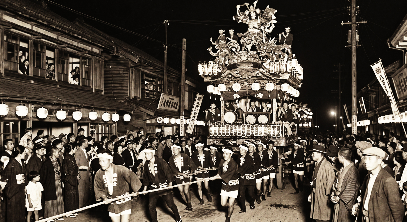 昭和7年 八戸塩町傷害致死事件｜祭りの夜の喧嘩と「大石を持ち上げた男」の記憶   青森県八戸市塩町付近　塩町消防屯所　八戸 三社大祭
